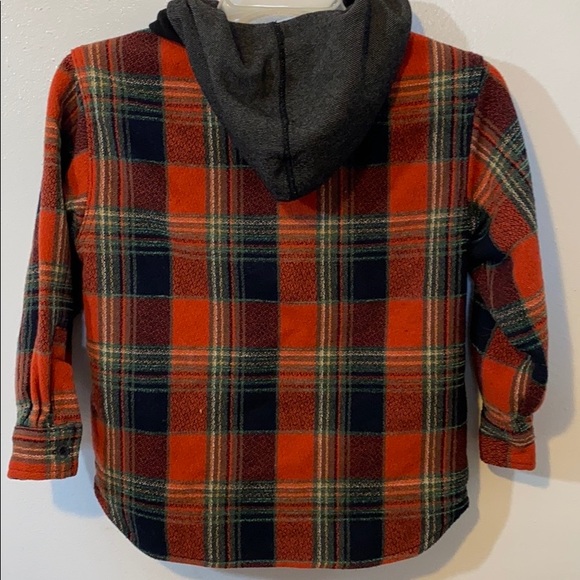 Replay and Sons Boys Jeans Hooded Plaid Jacket - Picture 4 of 7
